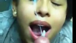 Indian sexy girl testing juice of big cock